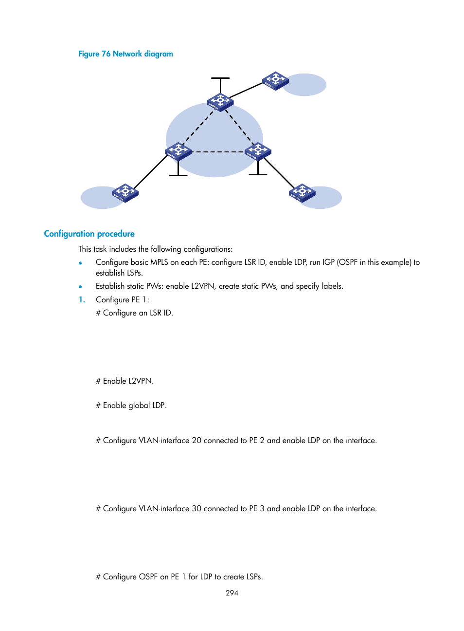 Configuration procedure | H3C Technologies H3C S12500-X Series Switches User Manual | Page 305 / 397