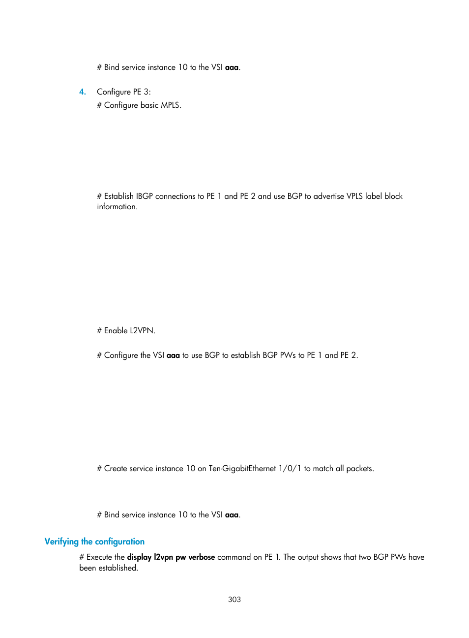 Verifying the configuration | H3C Technologies H3C S12500-X Series Switches User Manual | Page 314 / 397