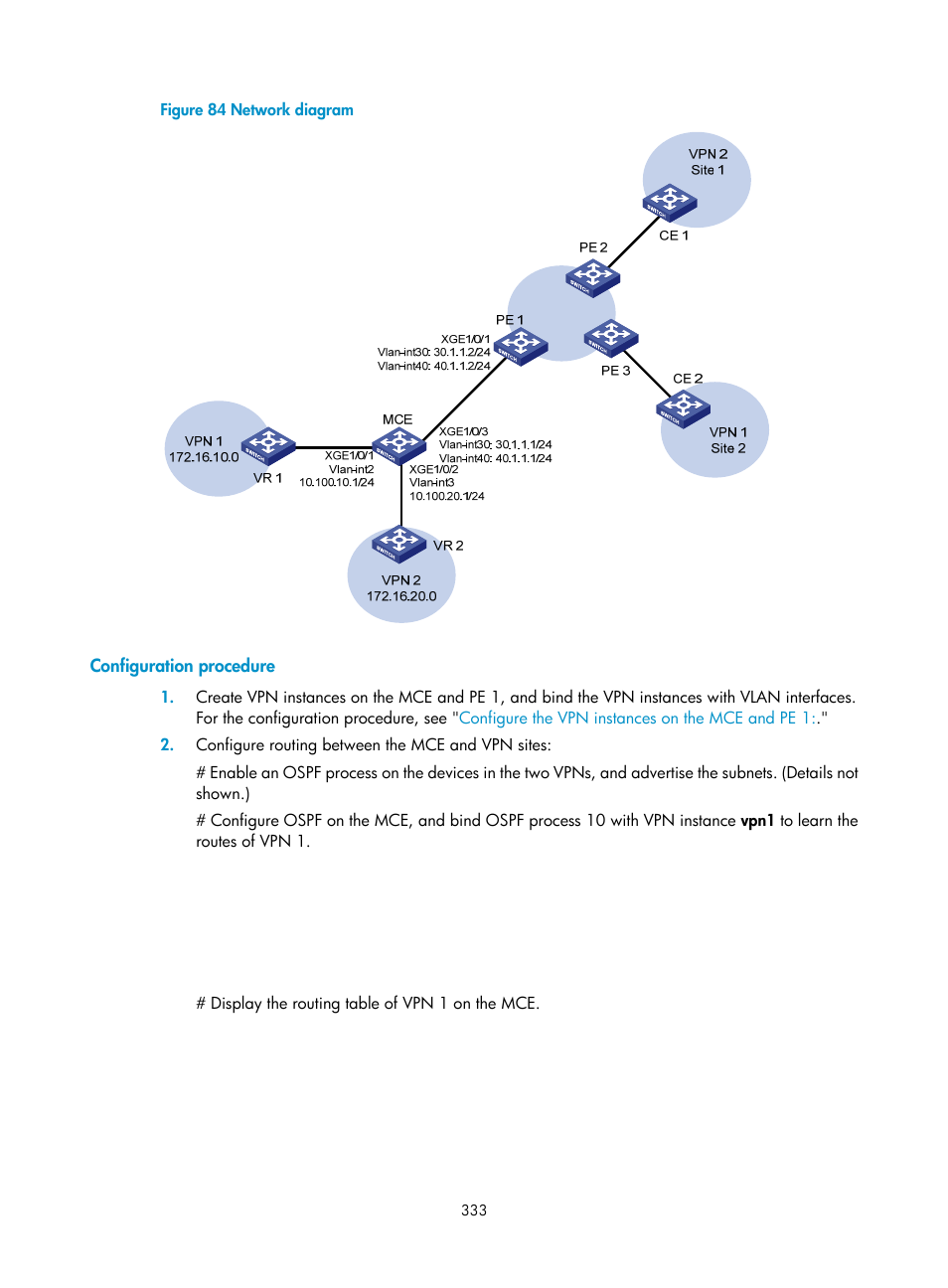 Configuration procedure | H3C Technologies H3C S12500-X Series Switches User Manual | Page 344 / 397