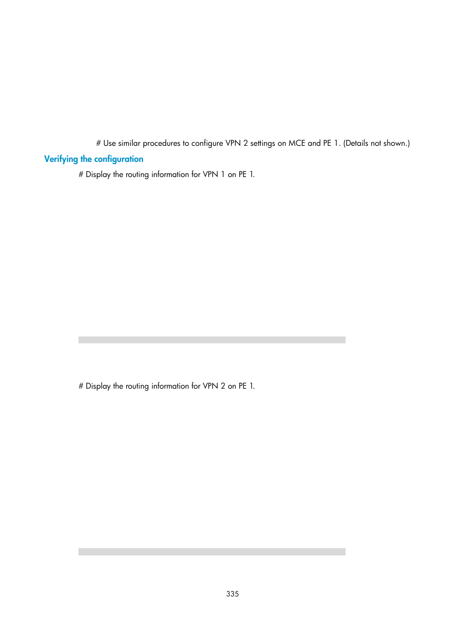 Verifying the configuration | H3C Technologies H3C S12500-X Series Switches User Manual | Page 346 / 397