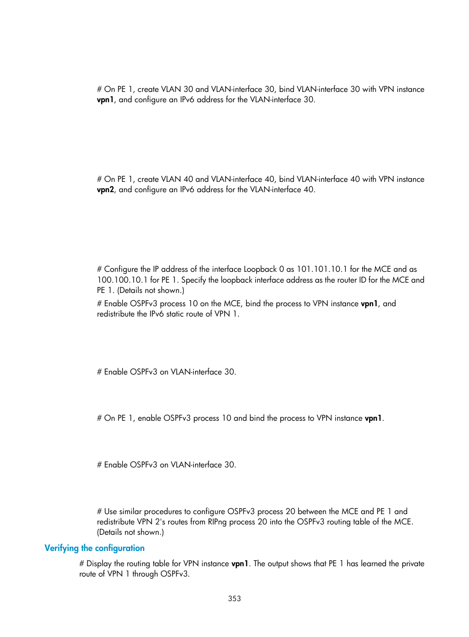 Verifying the configuration | H3C Technologies H3C S12500-X Series Switches User Manual | Page 364 / 397