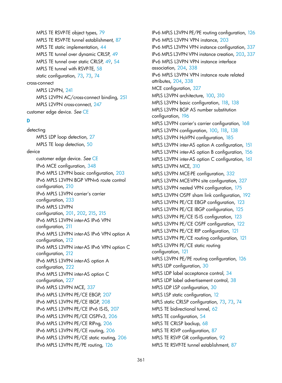 Configuring a bgp auto-discovery ldp pw | H3C Technologies H3C S12500-X Series Switches User Manual | Page 372 / 397