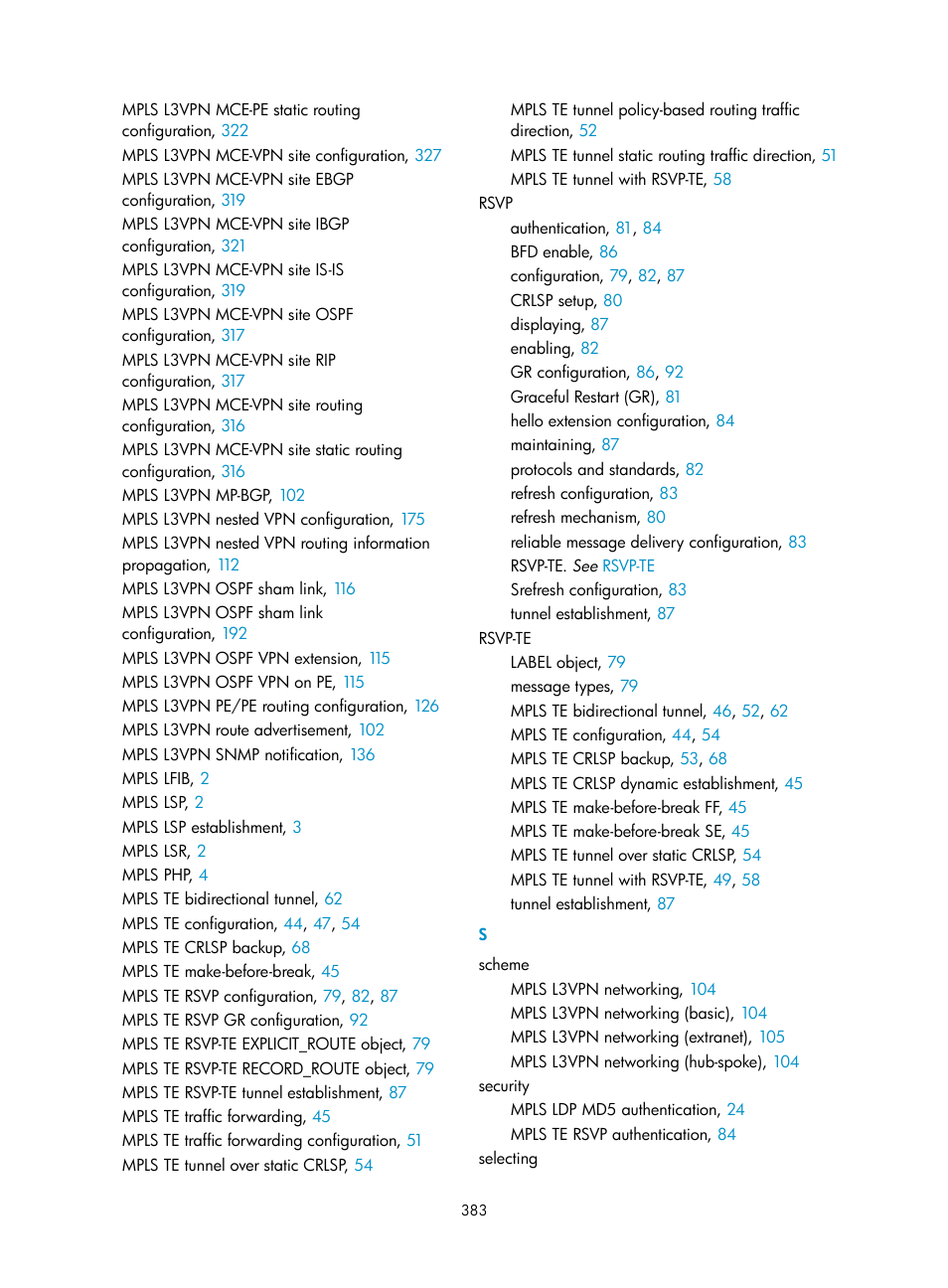 Rsvp | H3C Technologies H3C S12500-X Series Switches User Manual | Page 394 / 397