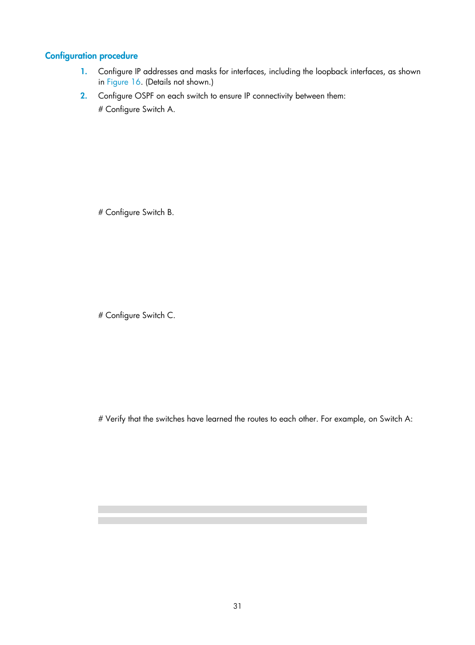 Configuration procedure | H3C Technologies H3C S12500-X Series Switches User Manual | Page 42 / 397