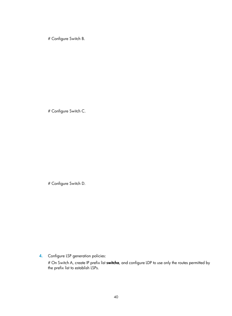 Configuring ldp gr | H3C Technologies H3C S12500-X Series Switches User Manual | Page 51 / 397