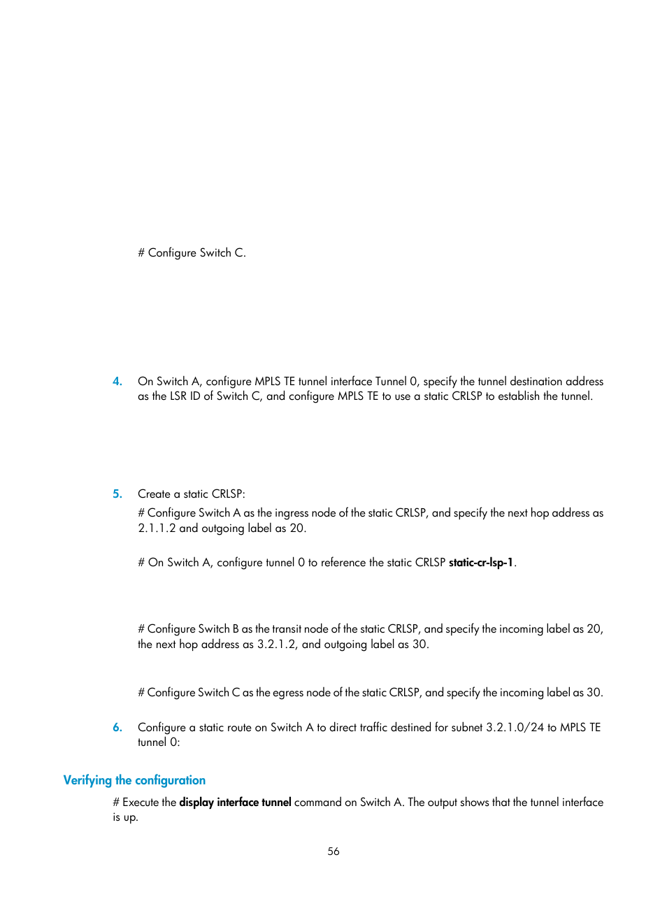 Verifying the configuration | H3C Technologies H3C S12500-X Series Switches User Manual | Page 67 / 397