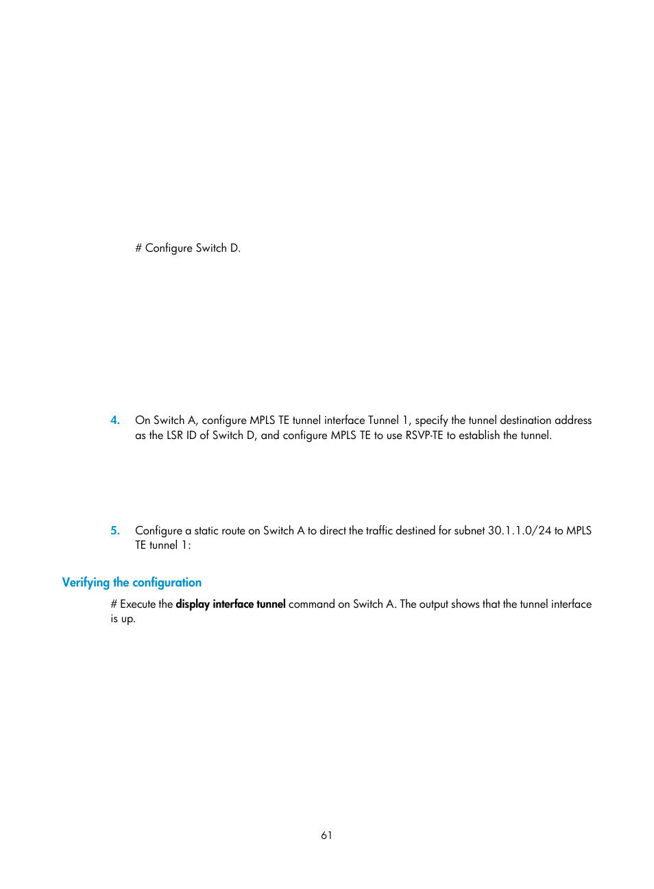 Verifying the configuration | H3C Technologies H3C S12500-X Series Switches User Manual | Page 72 / 397