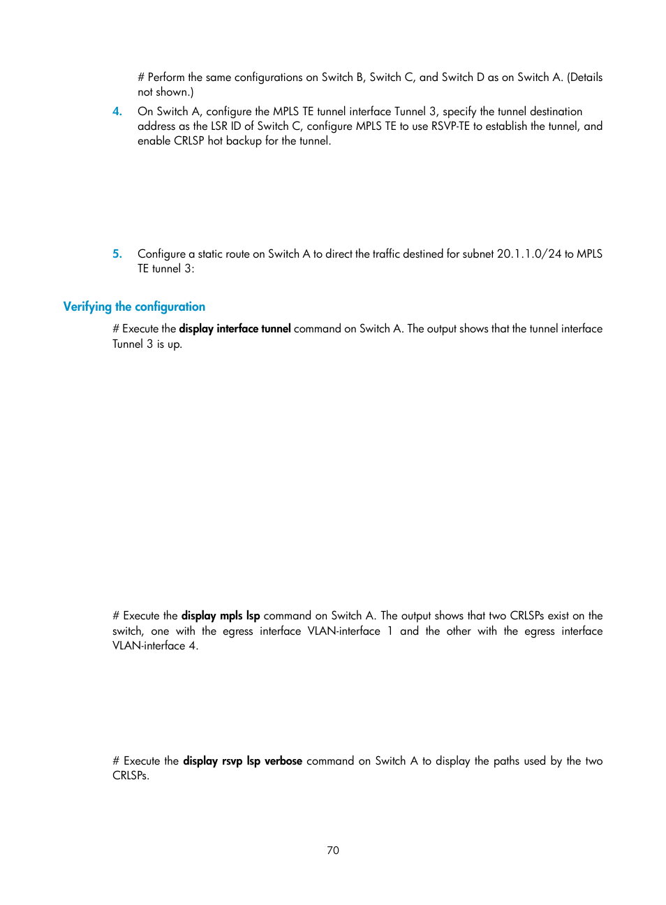 Verifying the configuration | H3C Technologies H3C S12500-X Series Switches User Manual | Page 81 / 397