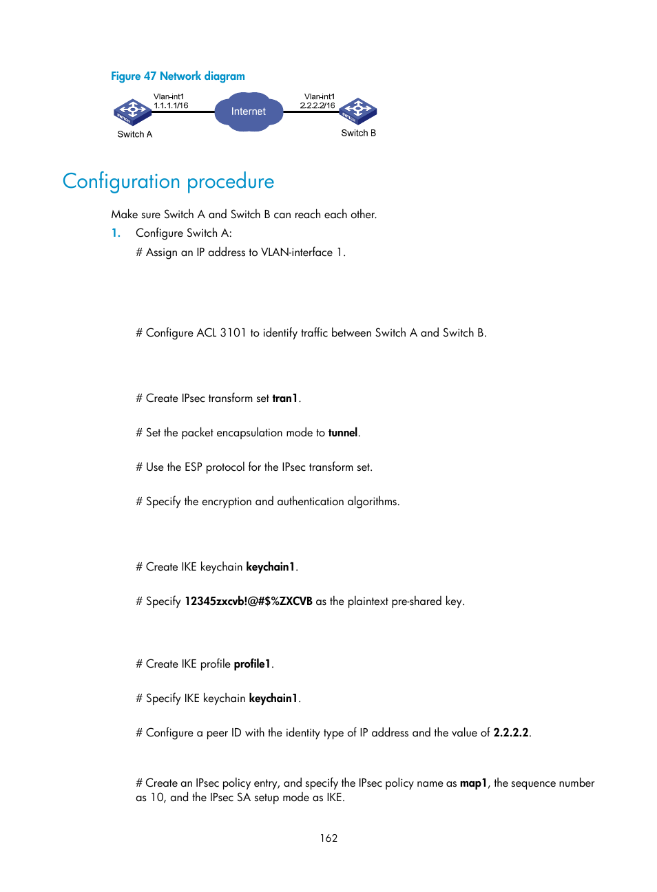 Fips compliance, Creating a local key pair, Configuration guidelines | Configuration procedure | H3C Technologies H3C S12500-X Series Switches User Manual | Page 174 / 294