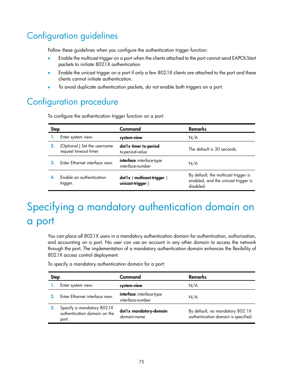 Configuration guidelines, Configuration procedure | H3C Technologies H3C S12500-X Series Switches User Manual | Page 87 / 294