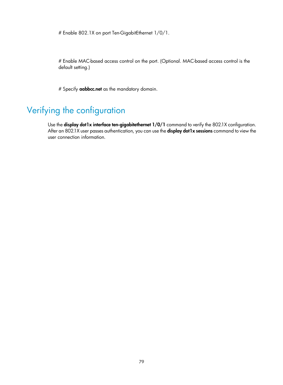 Packet formats, Verifying the configuration | H3C Technologies H3C S12500-X Series Switches User Manual | Page 91 / 294