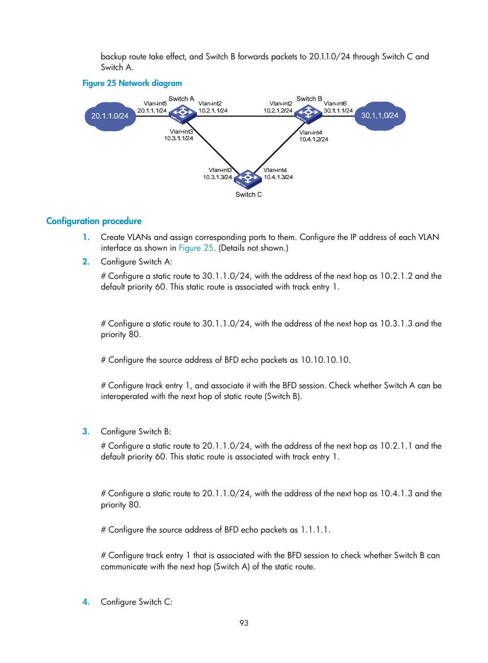 Configuration procedure | H3C Technologies H3C S12500-X Series Switches User Manual | Page 101 / 120