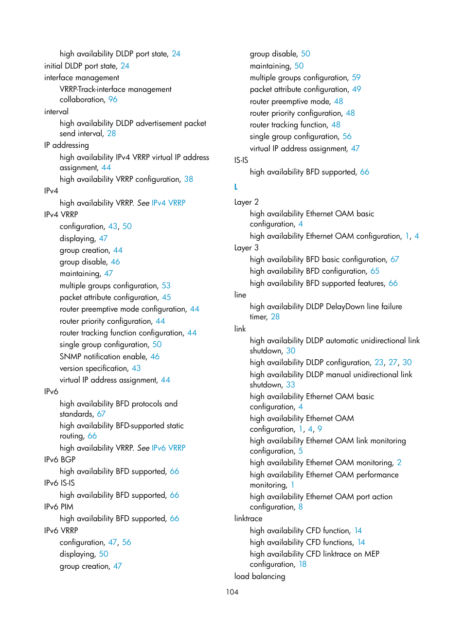 Track configuration task list | H3C Technologies H3C S12500-X Series Switches User Manual | Page 112 / 120