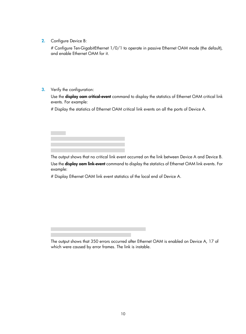 Configuring errored frame period event detection | H3C Technologies H3C S12500-X Series Switches User Manual | Page 18 / 120