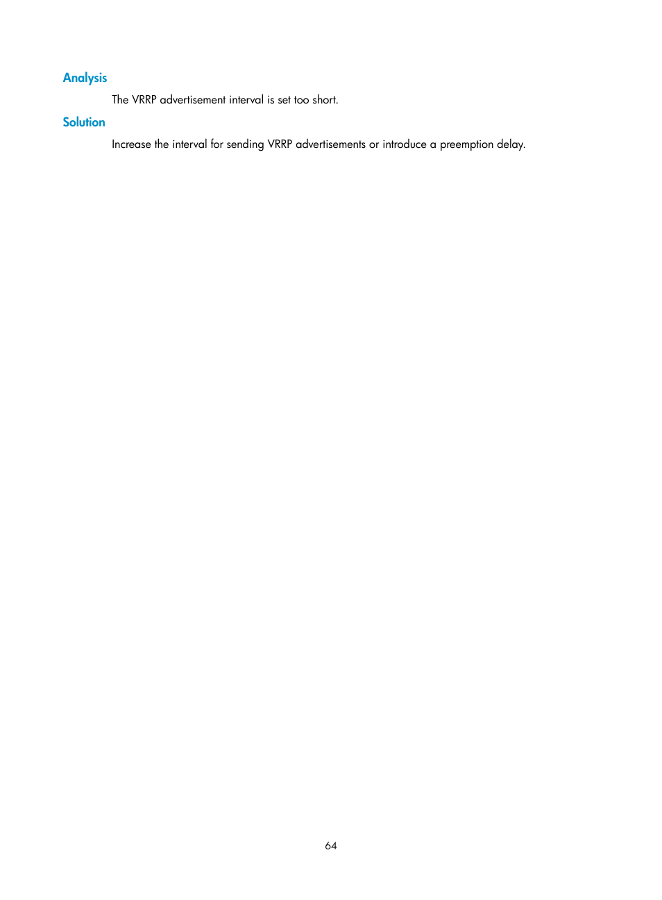 Analysis, Solution | H3C Technologies H3C S12500-X Series Switches User Manual | Page 72 / 120