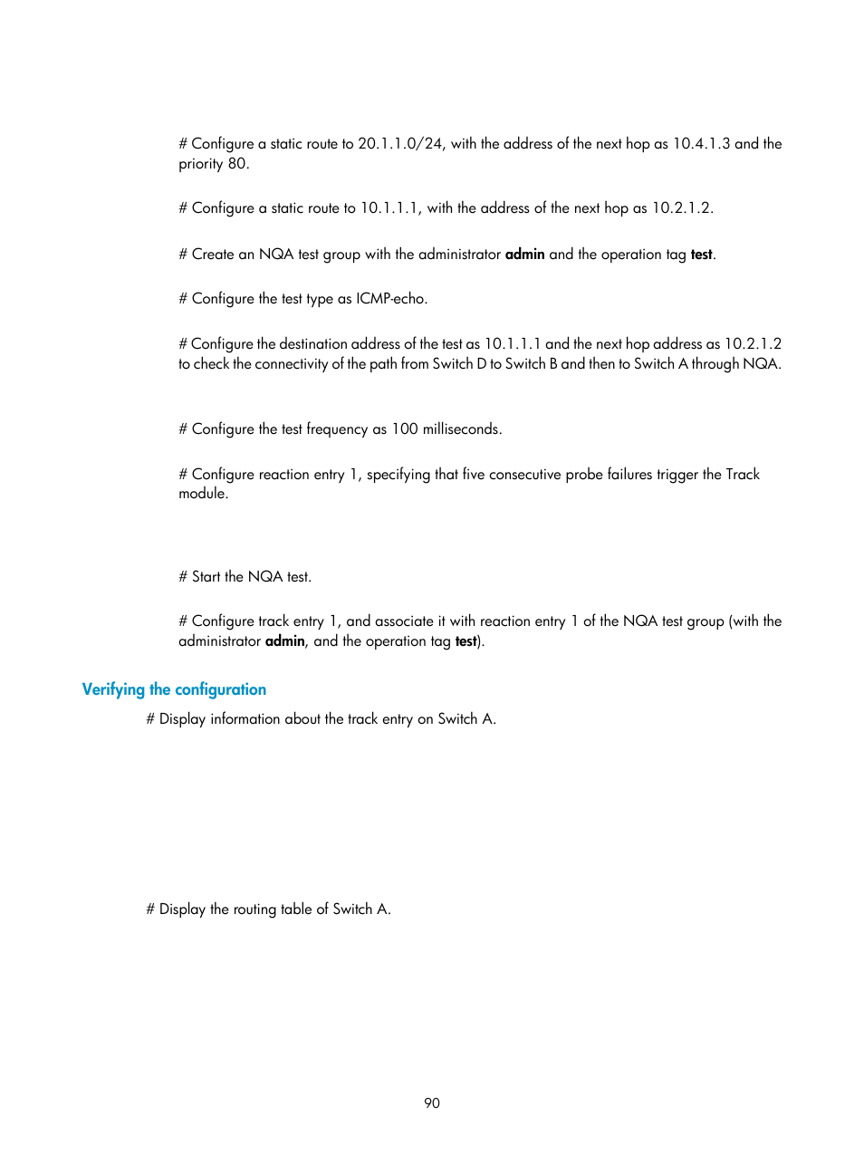 Verifying the configuration | H3C Technologies H3C S12500-X Series Switches User Manual | Page 98 / 120