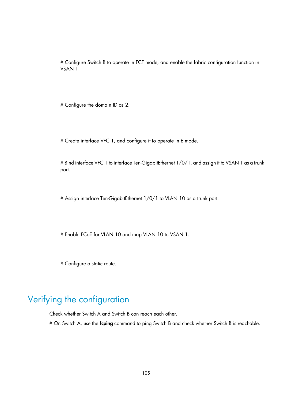 Verifying the configuration | H3C Technologies H3C S12500-X Series Switches User Manual | Page 114 / 136