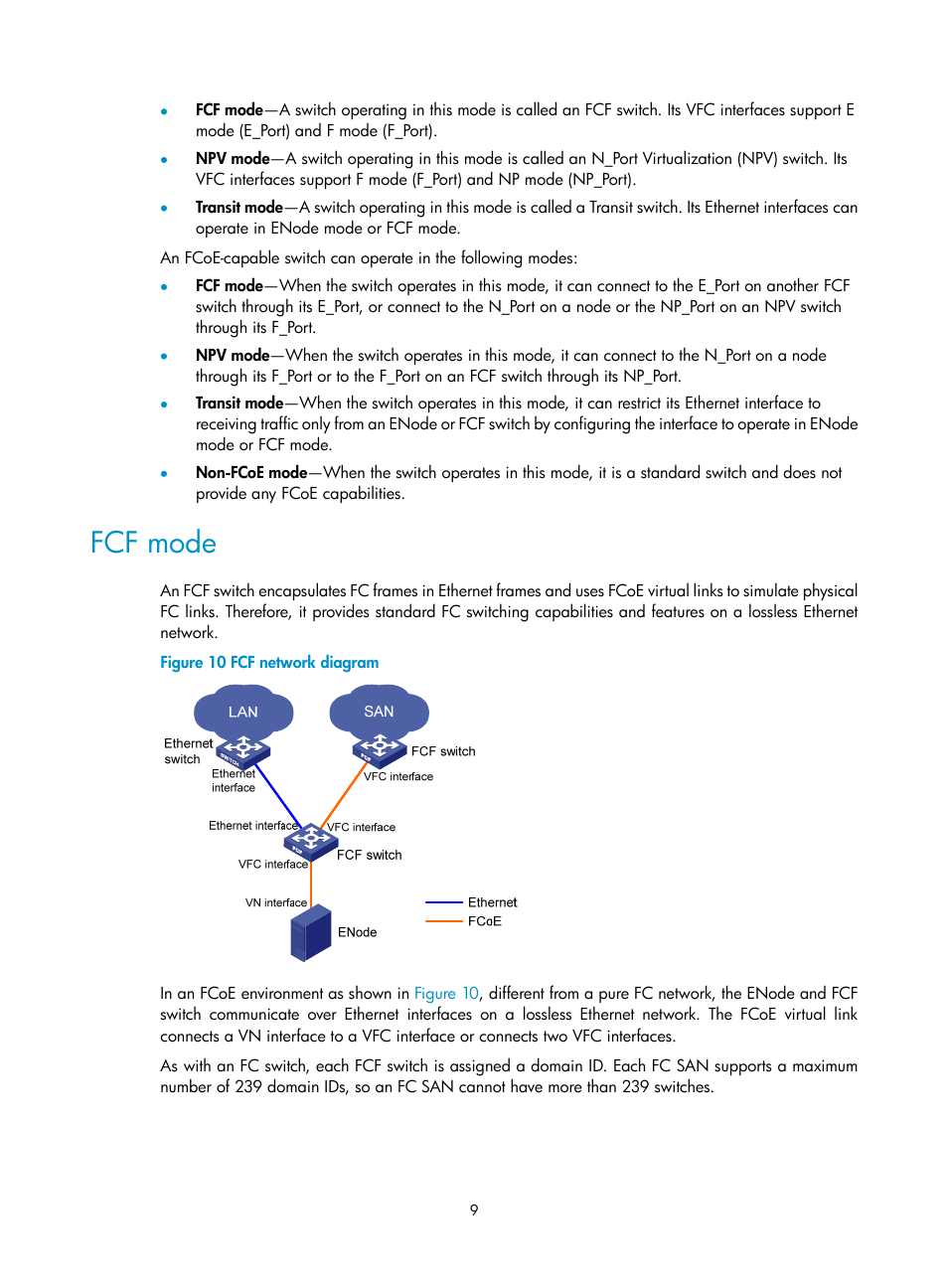 Fcf mode | H3C Technologies H3C S12500-X Series Switches User Manual | Page 18 / 136