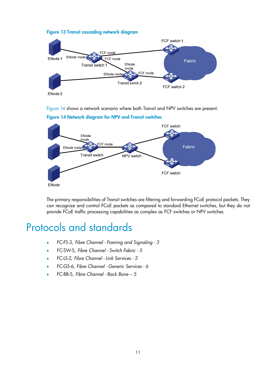 Protocols and standards, Npv mode, N in | Figure 13 | H3C Technologies H3C S12500-X Series Switches User Manual | Page 20 / 136