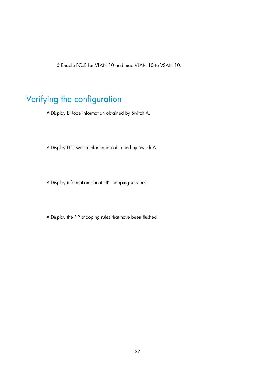 Verifying the configuration | H3C Technologies H3C S12500-X Series Switches User Manual | Page 36 / 136