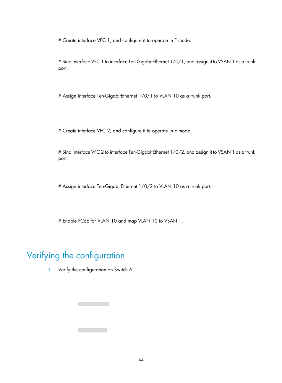 Verifying the configuration, Configuring the allowed domain id list | H3C Technologies H3C S12500-X Series Switches User Manual | Page 53 / 136
