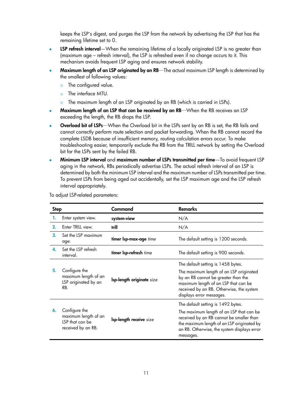 Configuring the drb priority of a trill port, Configuring the link cost for a trill port | H3C Technologies H3C S12500-X Series Switches User Manual | Page 17 / 29