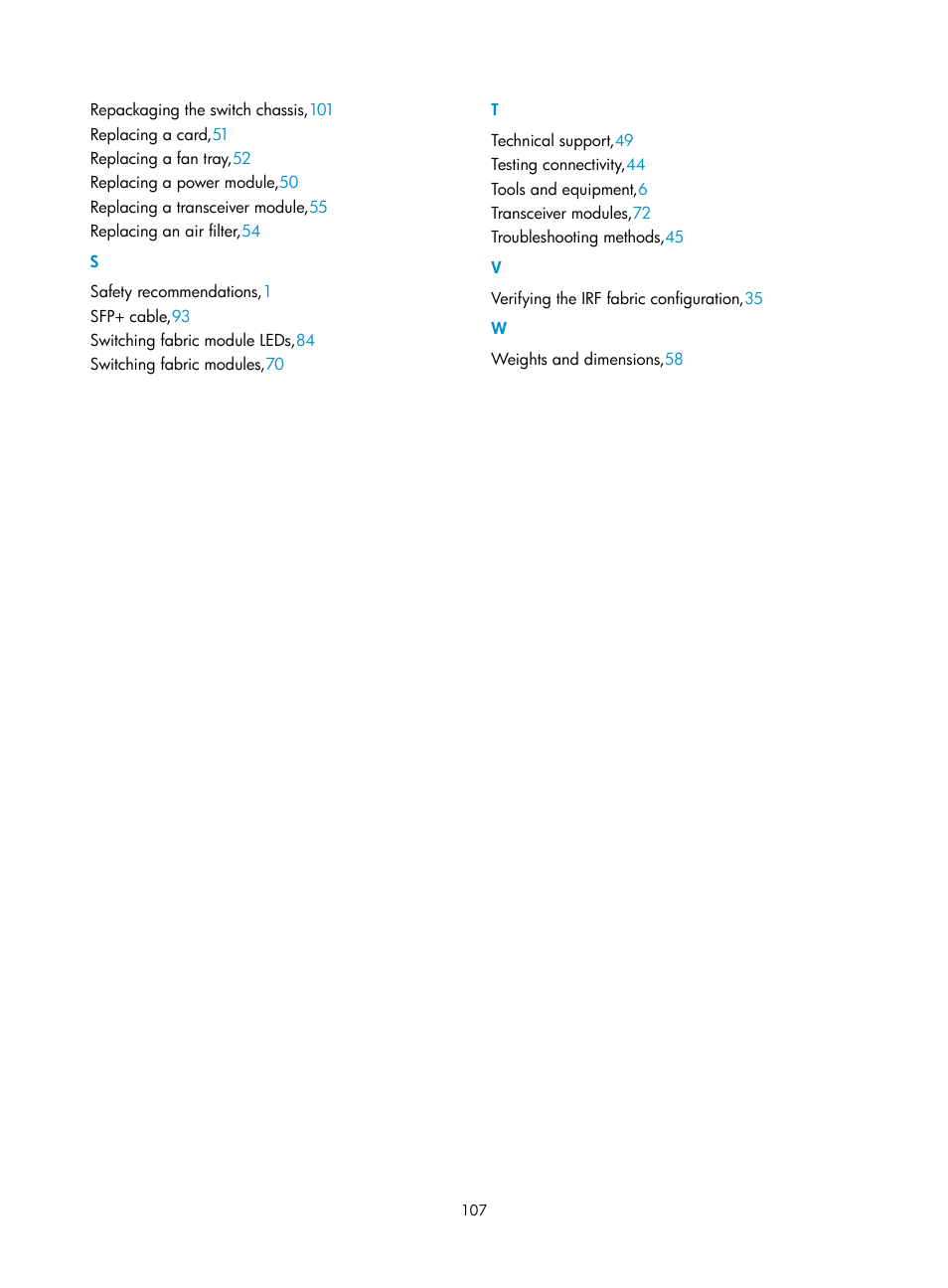 S t v w | H3C Technologies H3C S10500 Series Switches User Manual | Page 115 / 115