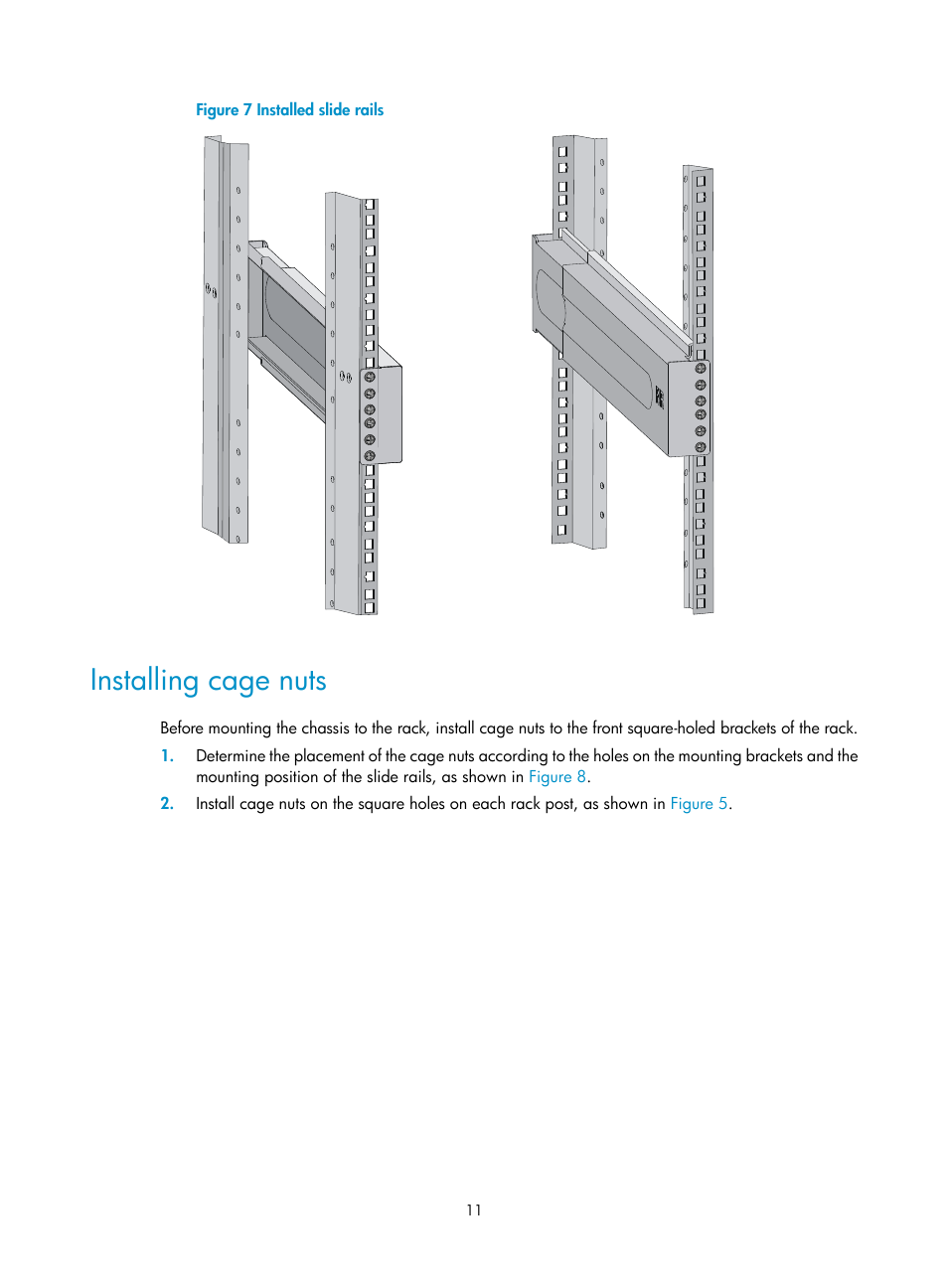 Installing cage nuts | H3C Technologies H3C S10500 Series Switches User Manual | Page 19 / 115