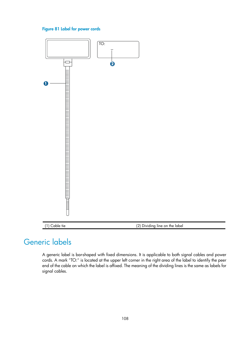 Generic labels | H3C Technologies H3C S10500 Series Switches User Manual | Page 118 / 140