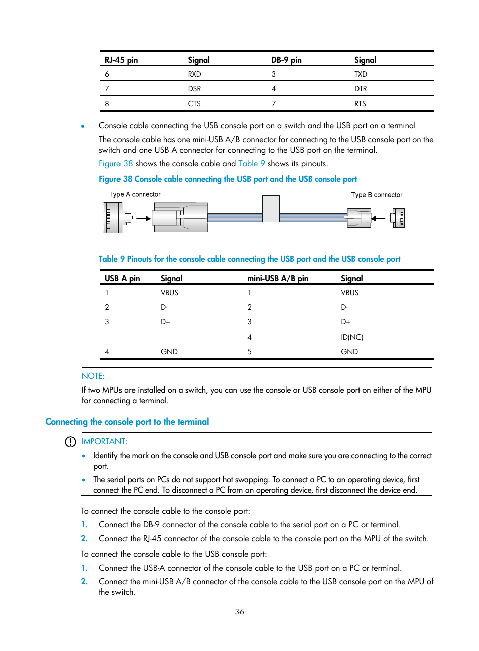 Connecting the console port to the terminal | H3C Technologies H3C S10500 Series Switches User Manual | Page 46 / 140