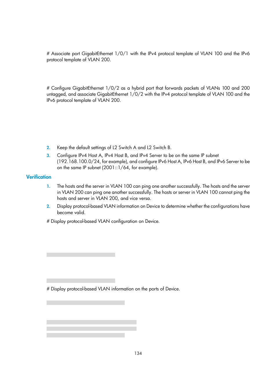 Verification | H3C Technologies H3C S10500 Series Switches User Manual | Page 145 / 251