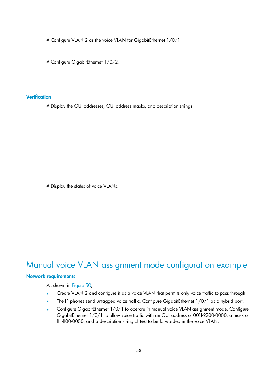 Verification, Network requirements | H3C Technologies H3C S10500 Series Switches User Manual | Page 169 / 251