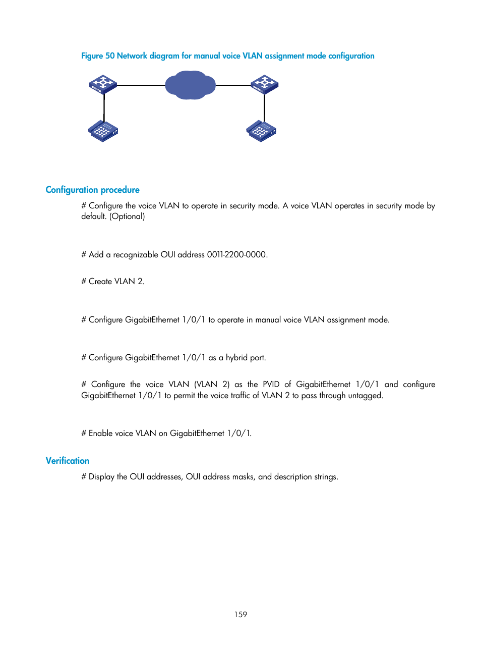 Configuration procedure, Verification | H3C Technologies H3C S10500 Series Switches User Manual | Page 170 / 251