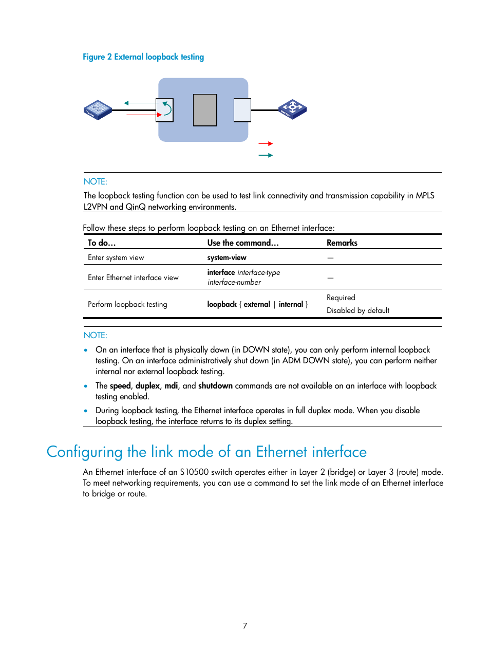 Configuring the link mode of an ethernet interface, Figure 2, An inter | H3C Technologies H3C S10500 Series Switches User Manual | Page 18 / 251