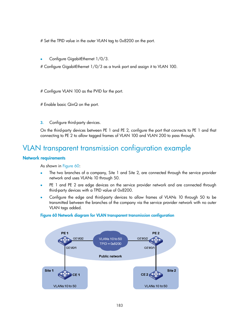 Network requirements | H3C Technologies H3C S10500 Series Switches User Manual | Page 194 / 251