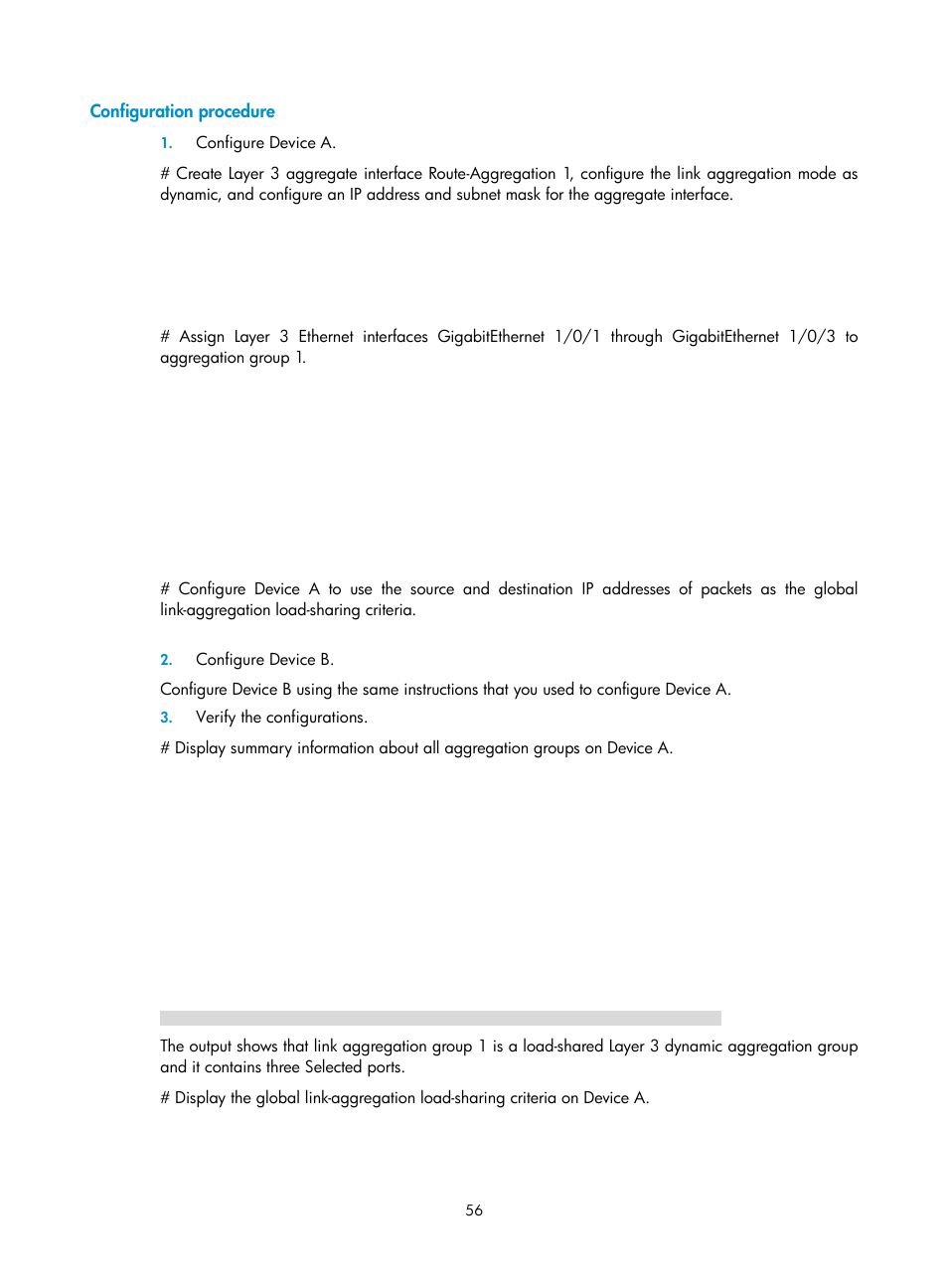 Configuration procedure | H3C Technologies H3C S10500 Series Switches User Manual | Page 67 / 251