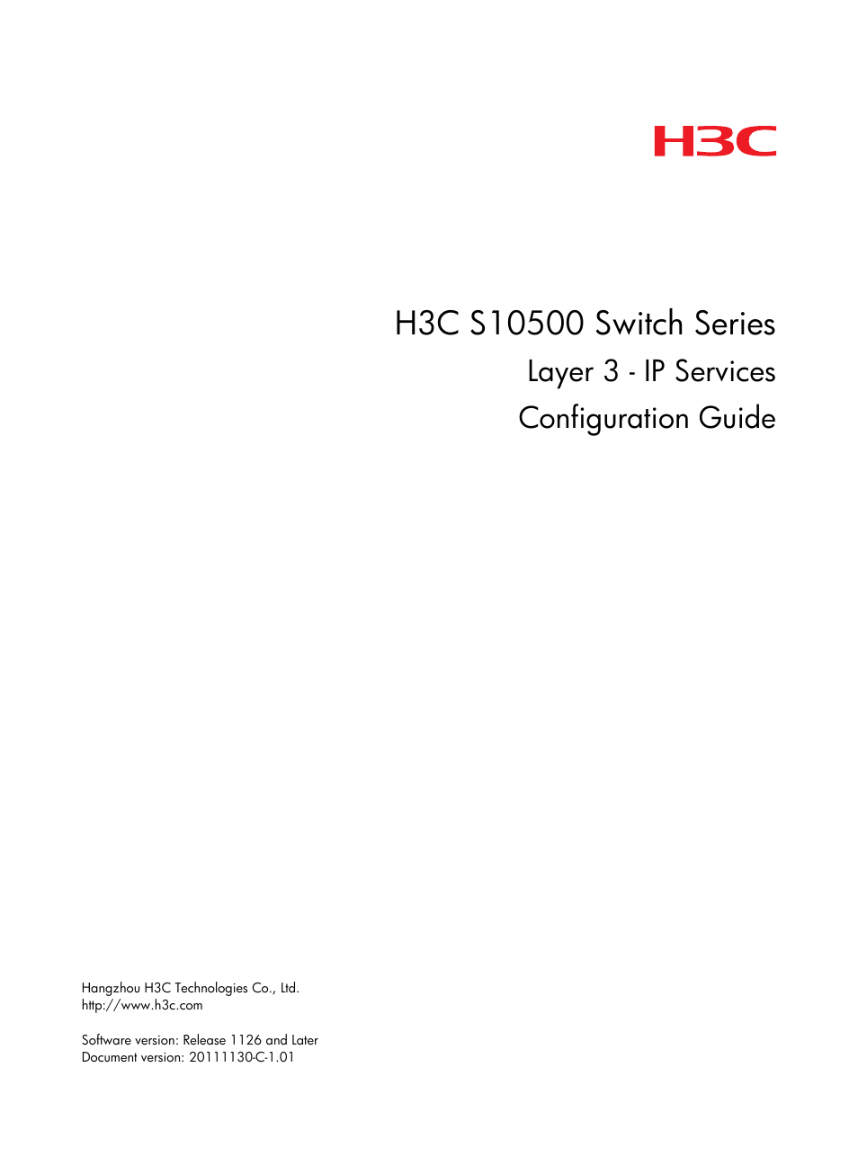 H3C Technologies H3C S10500 Series Switches User Manual | 208 pages