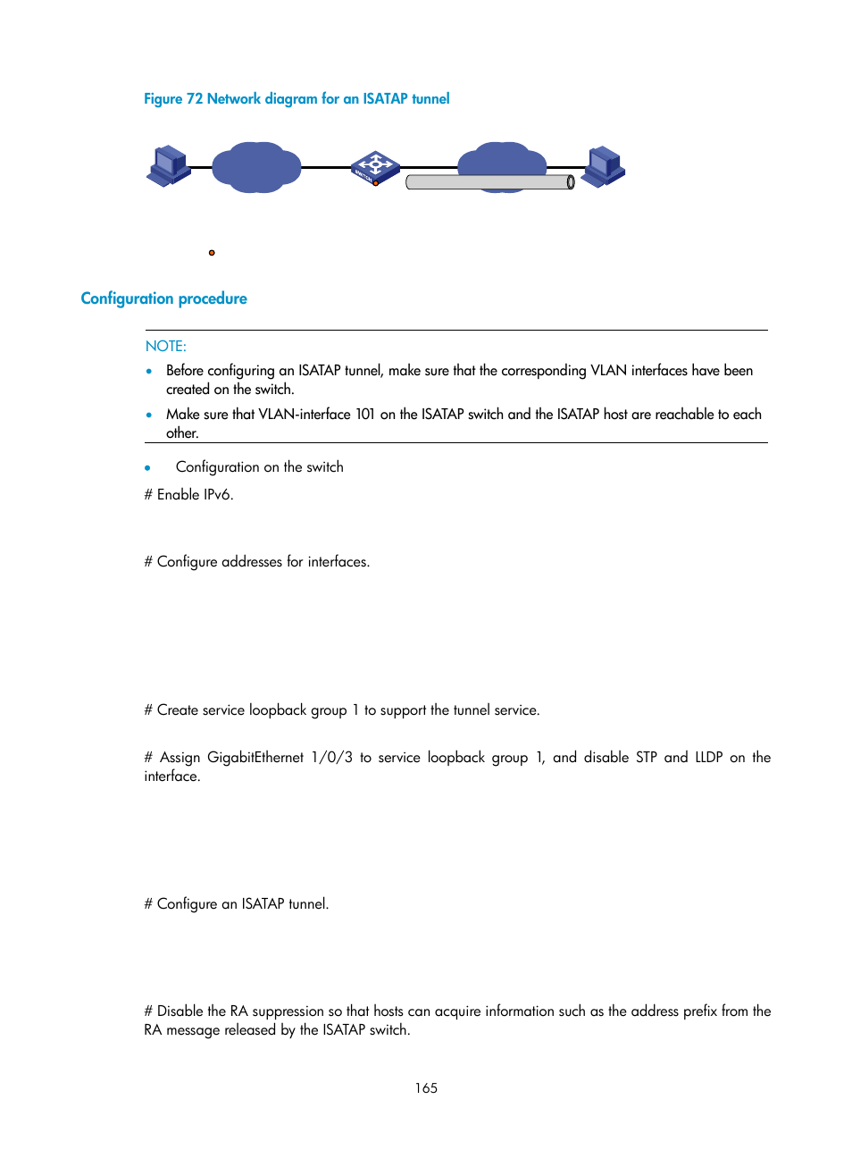 Configuration procedure | H3C Technologies H3C S10500 Series Switches User Manual | Page 176 / 208