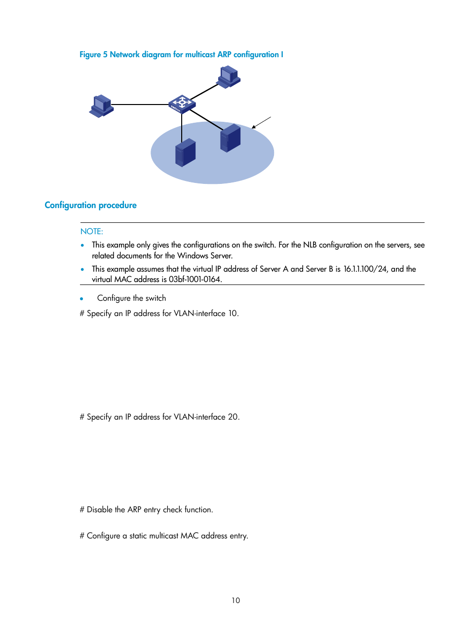 Configuration procedure | H3C Technologies H3C S10500 Series Switches User Manual | Page 21 / 208