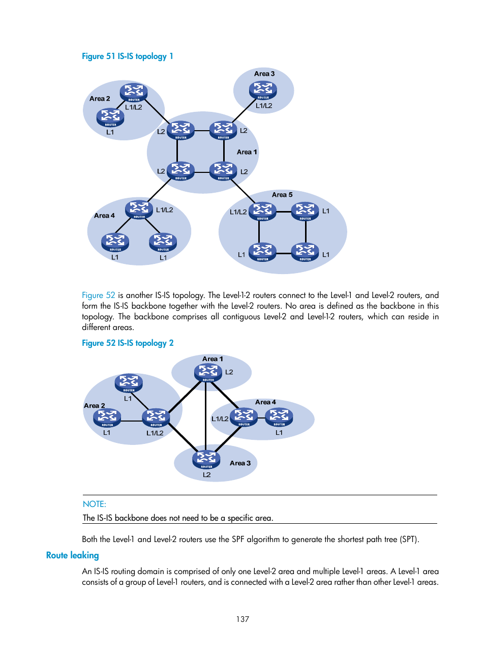 Route leaking | H3C Technologies H3C S10500 Series Switches User Manual | Page 152 / 397