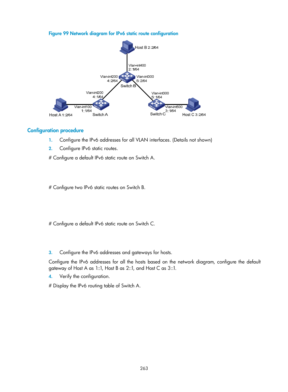Configuration procedure | H3C Technologies H3C S10500 Series Switches User Manual | Page 278 / 397
