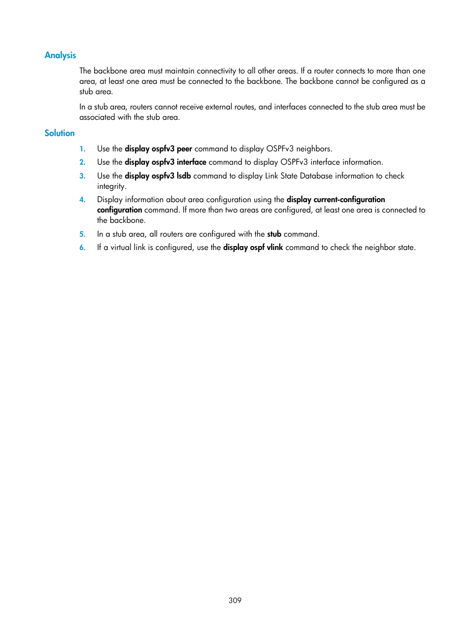 Analysis, Solution | H3C Technologies H3C S10500 Series Switches User Manual | Page 324 / 397