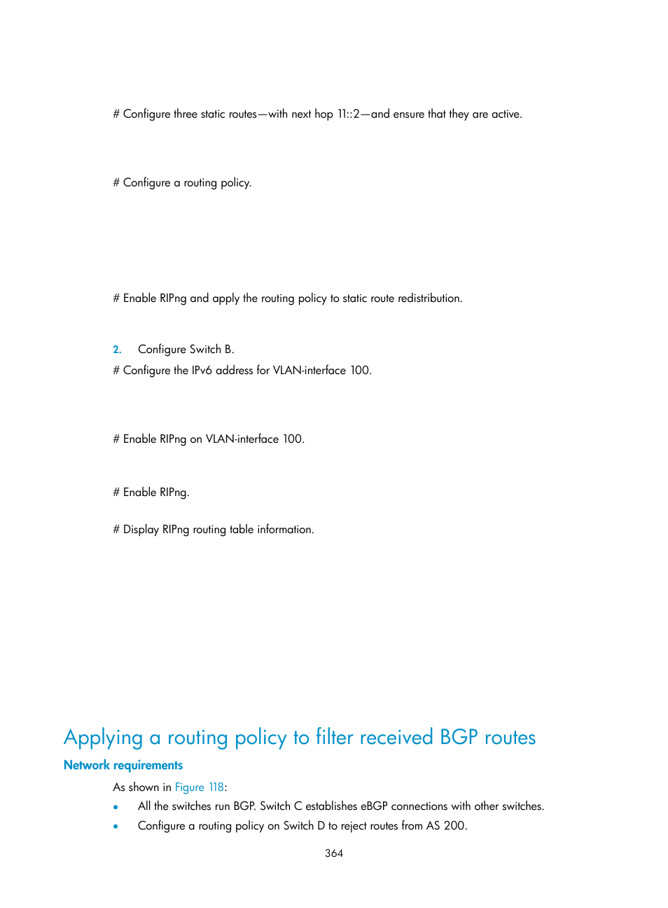 Network requirements | H3C Technologies H3C S10500 Series Switches User Manual | Page 379 / 397