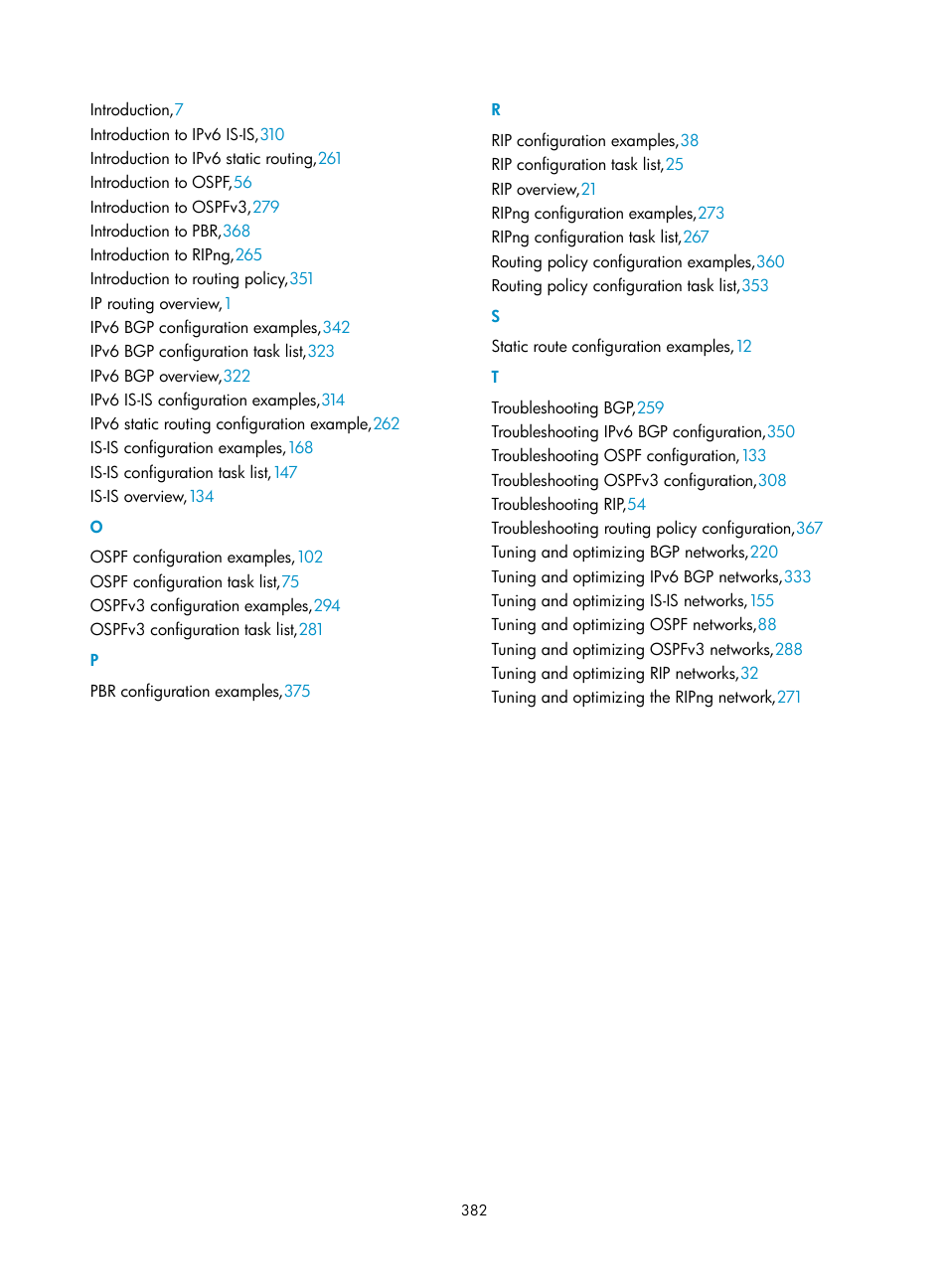 O p r s t | H3C Technologies H3C S10500 Series Switches User Manual | Page 397 / 397