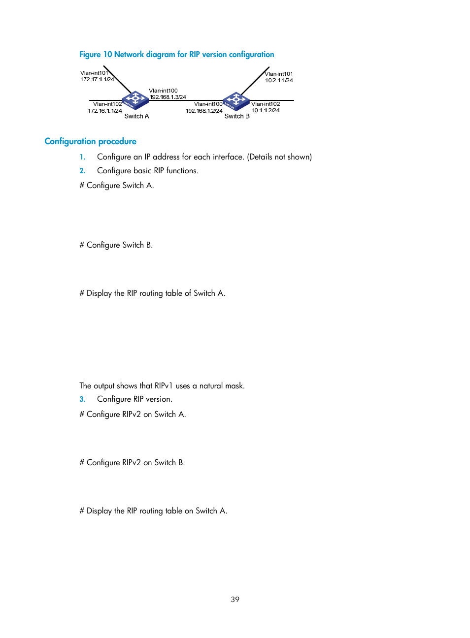 Configuration procedure | H3C Technologies H3C S10500 Series Switches User Manual | Page 54 / 397