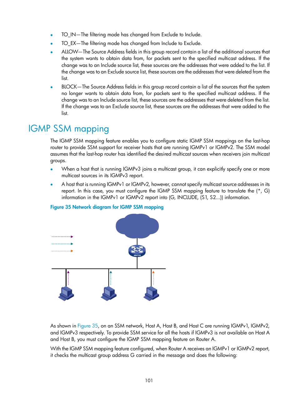 Igmp ssm mapping | H3C Technologies H3C S10500 Series Switches User Manual | Page 116 / 467