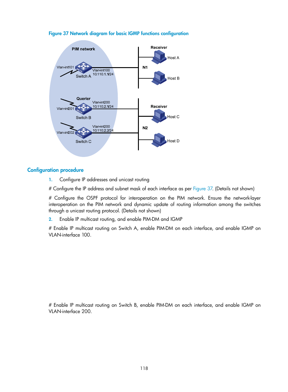 Configuration procedure | H3C Technologies H3C S10500 Series Switches User Manual | Page 133 / 467