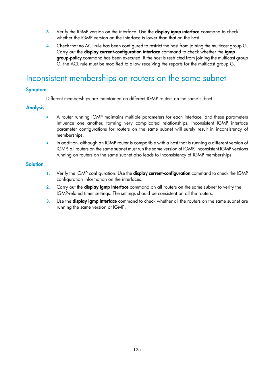 Symptom, Analysis, Solution | H3C Technologies H3C S10500 Series Switches User Manual | Page 140 / 467