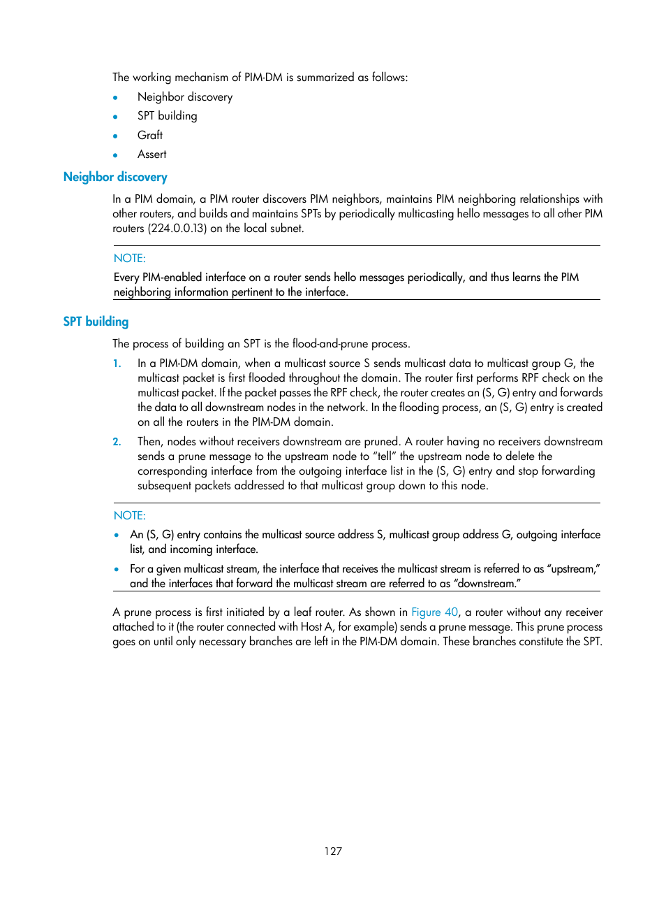 Neighbor discovery, Spt building | H3C Technologies H3C S10500 Series Switches User Manual | Page 142 / 467