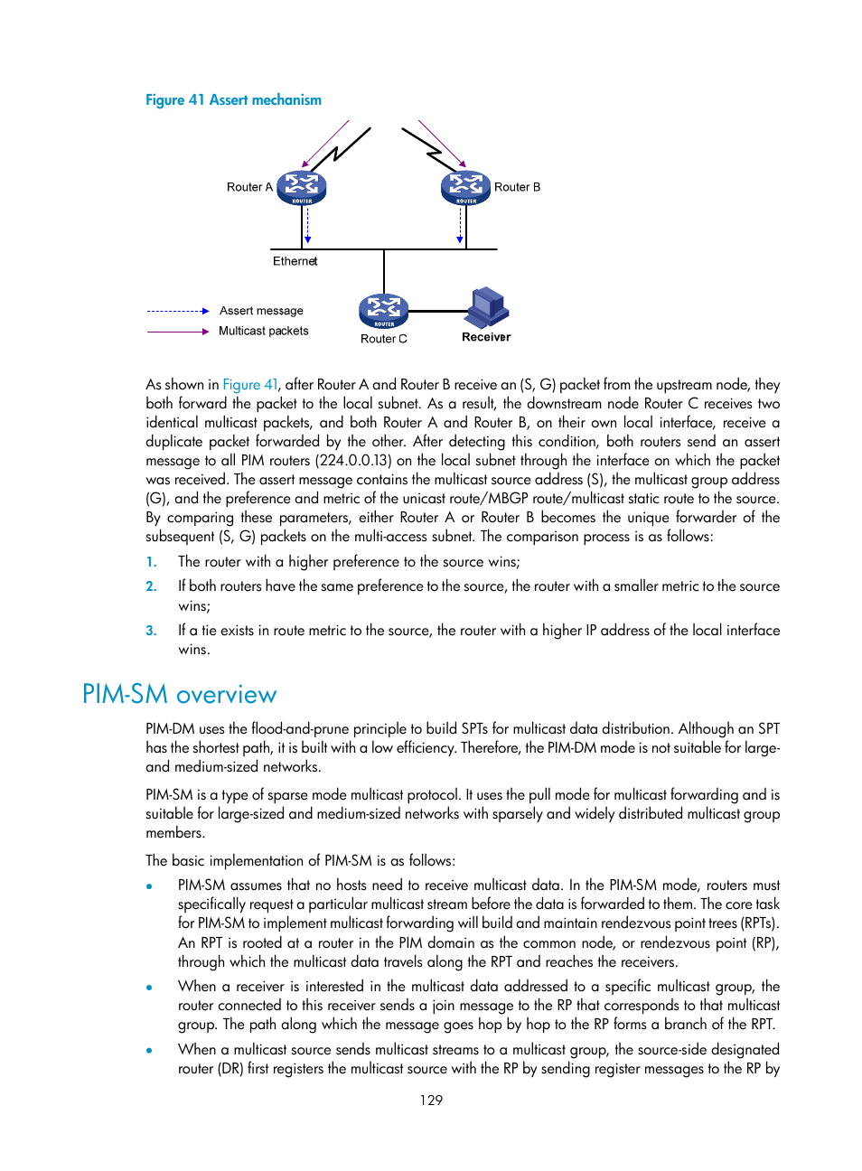 Pim-sm overview | H3C Technologies H3C S10500 Series Switches User Manual | Page 144 / 467